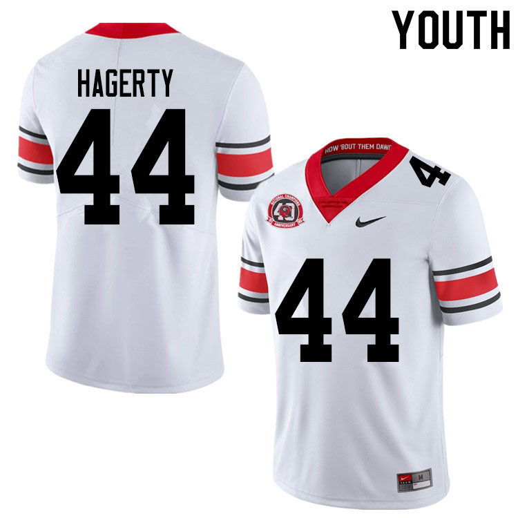 2020 Youth #44 Michael Hagerty Georgia Bulldogs 1980 National Champions 40th Anniversary College Foo